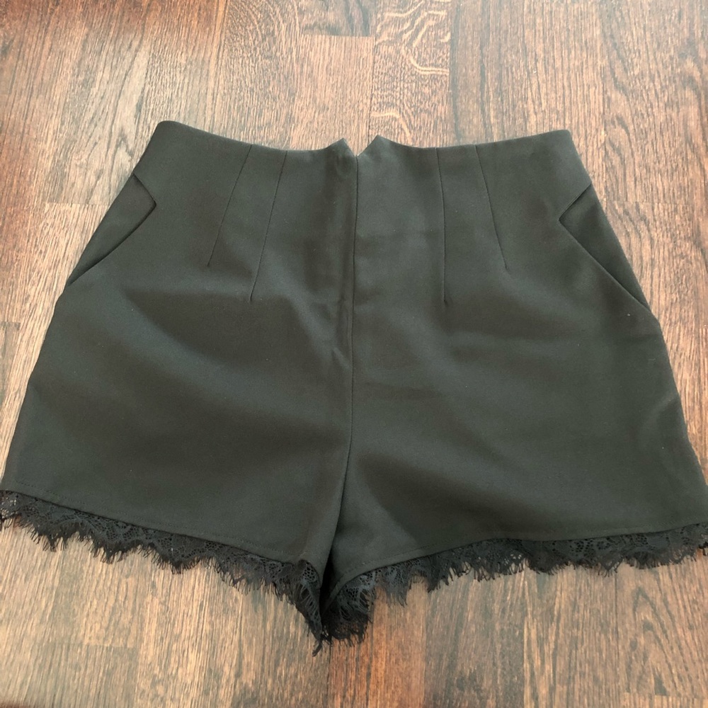 Black Dress w/Lace Trim Shorts,Size S,Brand(Do&be)